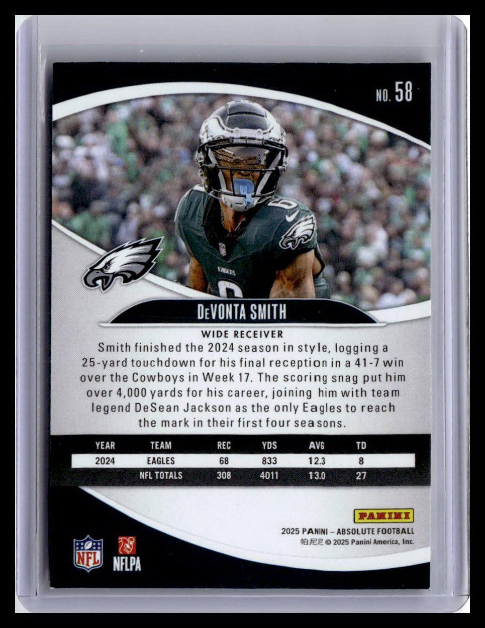 2025 Panini Absolute #58 DeVonta Smith Retail