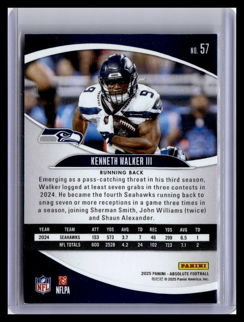 2025 Panini Absolute #57 Kenneth Walker III Retail