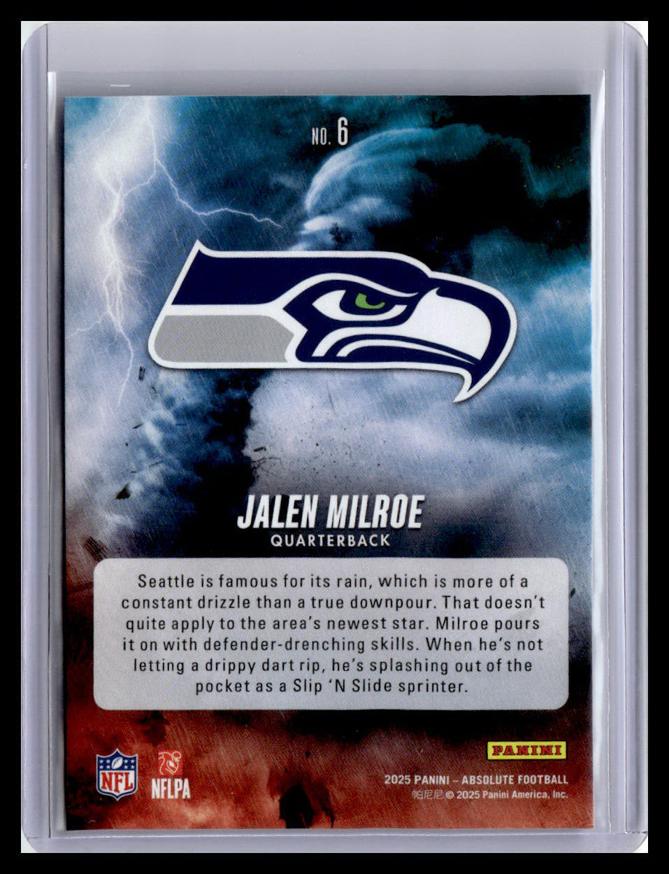 2025 Panini Absolute #6 Jalen Milroe By Storm