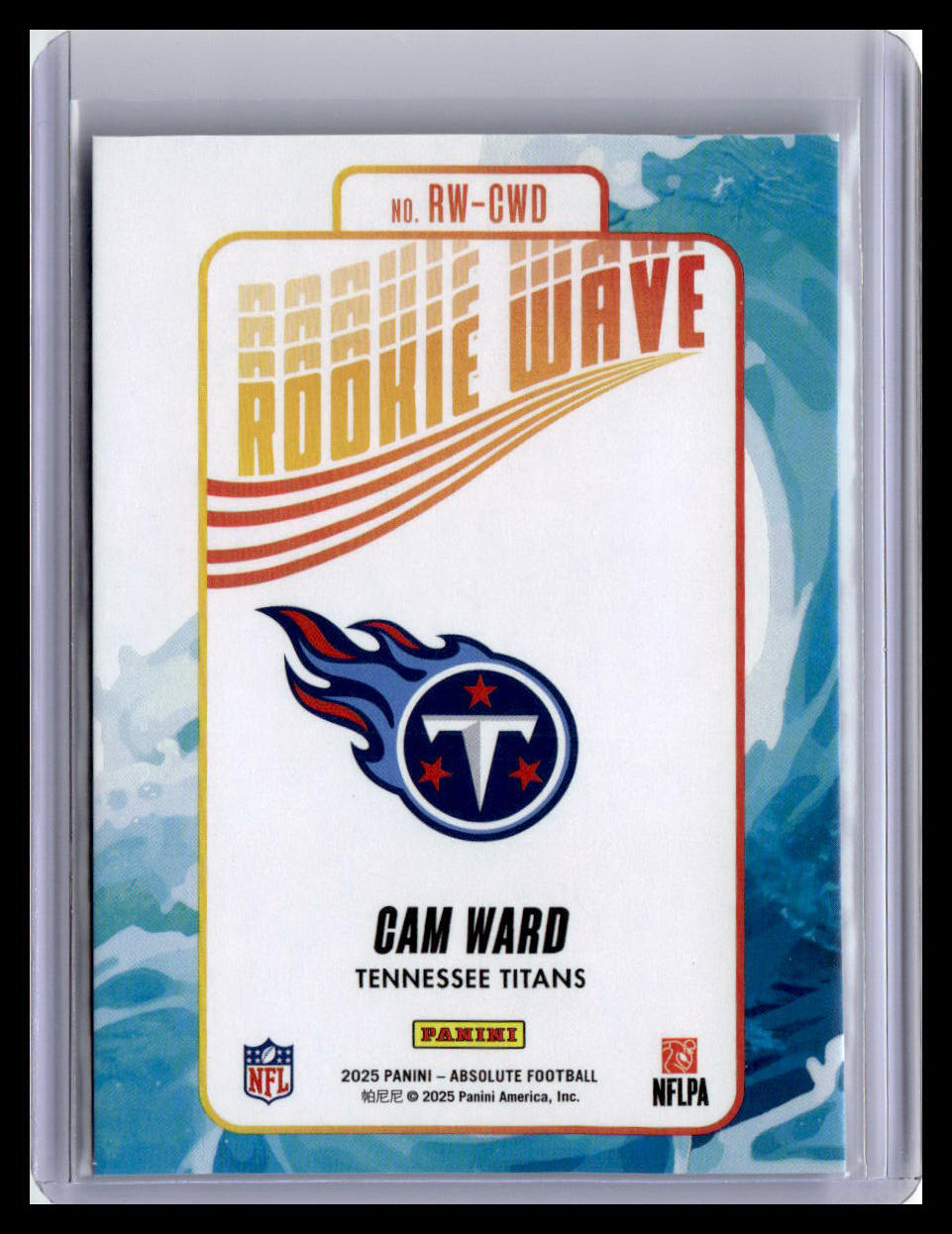 2025 Panini Absolute #RW-CWD Cam Ward Rookie Wave