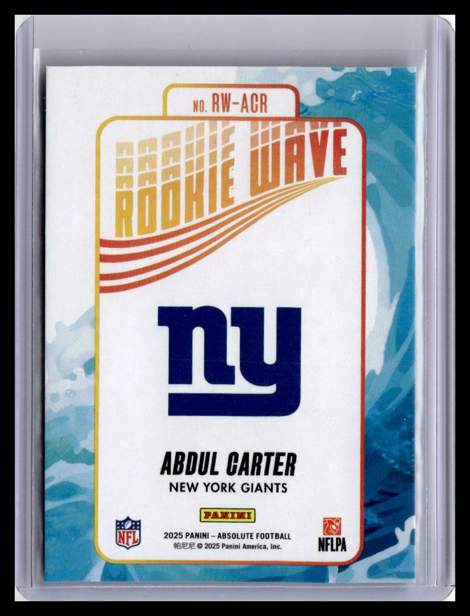 2025 Panini Absolute #RW-ACR Abdul Carter Rookie Wave