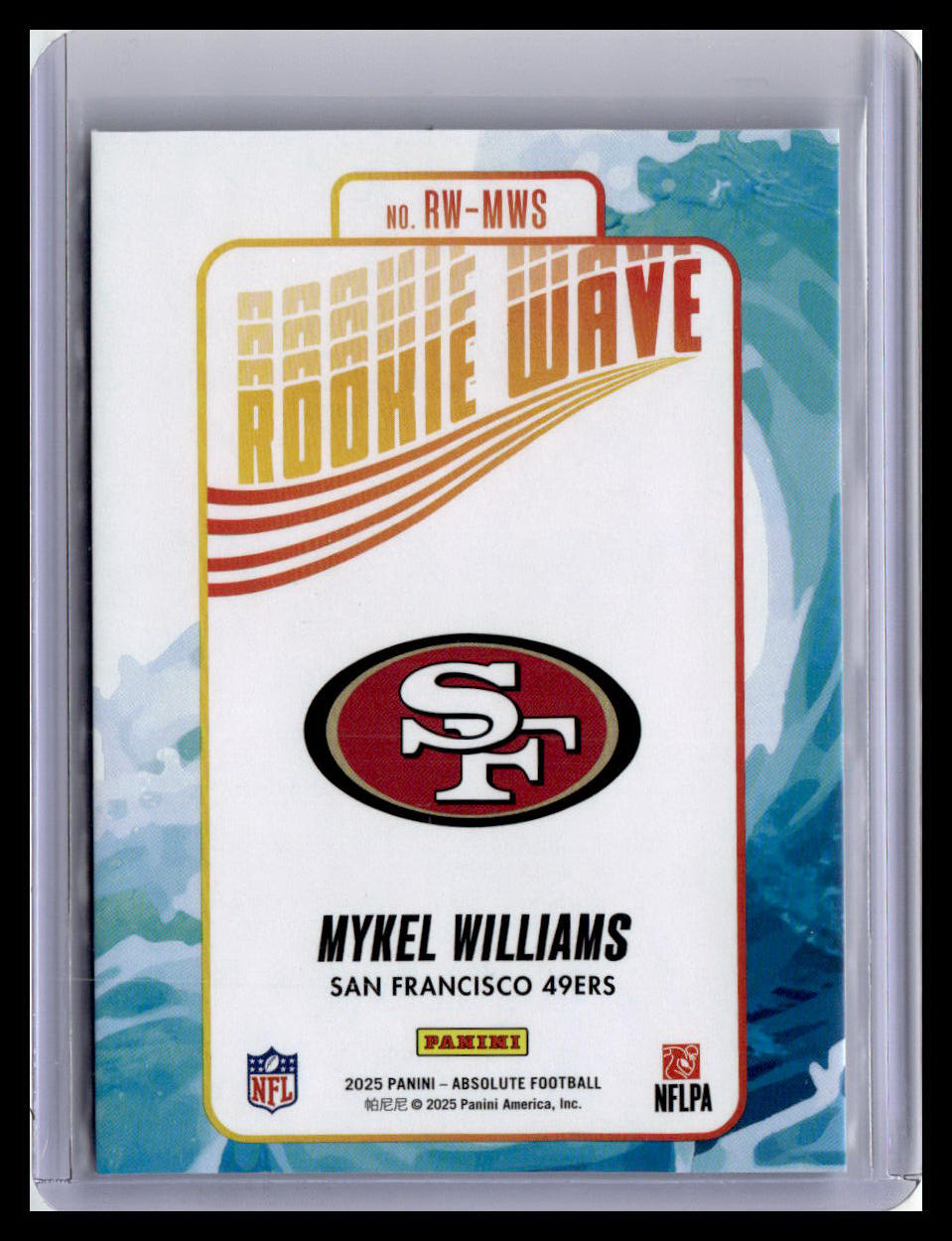2025 Panini Absolute #RW-MWS Mykel Williams Rookie Wave
