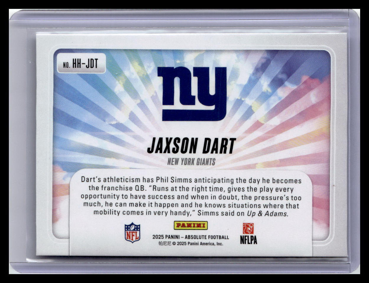 2025 Panini Absolute #HH-JDT Jaxson Dart Hog Heaven