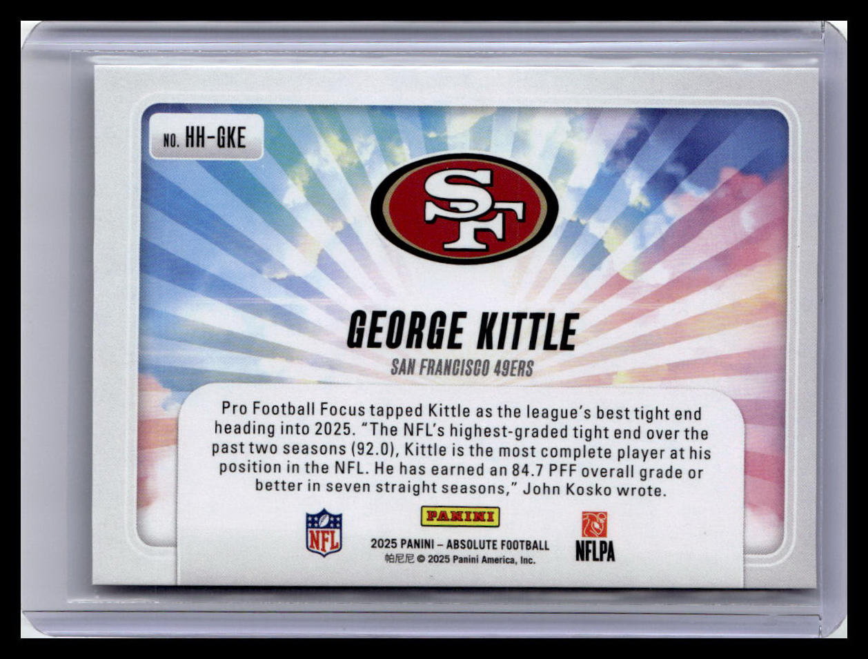 2025 Panini Absolute #HH-GKE George Kittle Hog Heaven