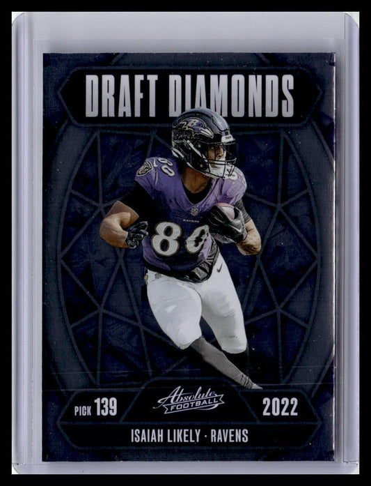 2025 Panini Absolute #DD-ILY Isaiah Likely Draft Diamonds