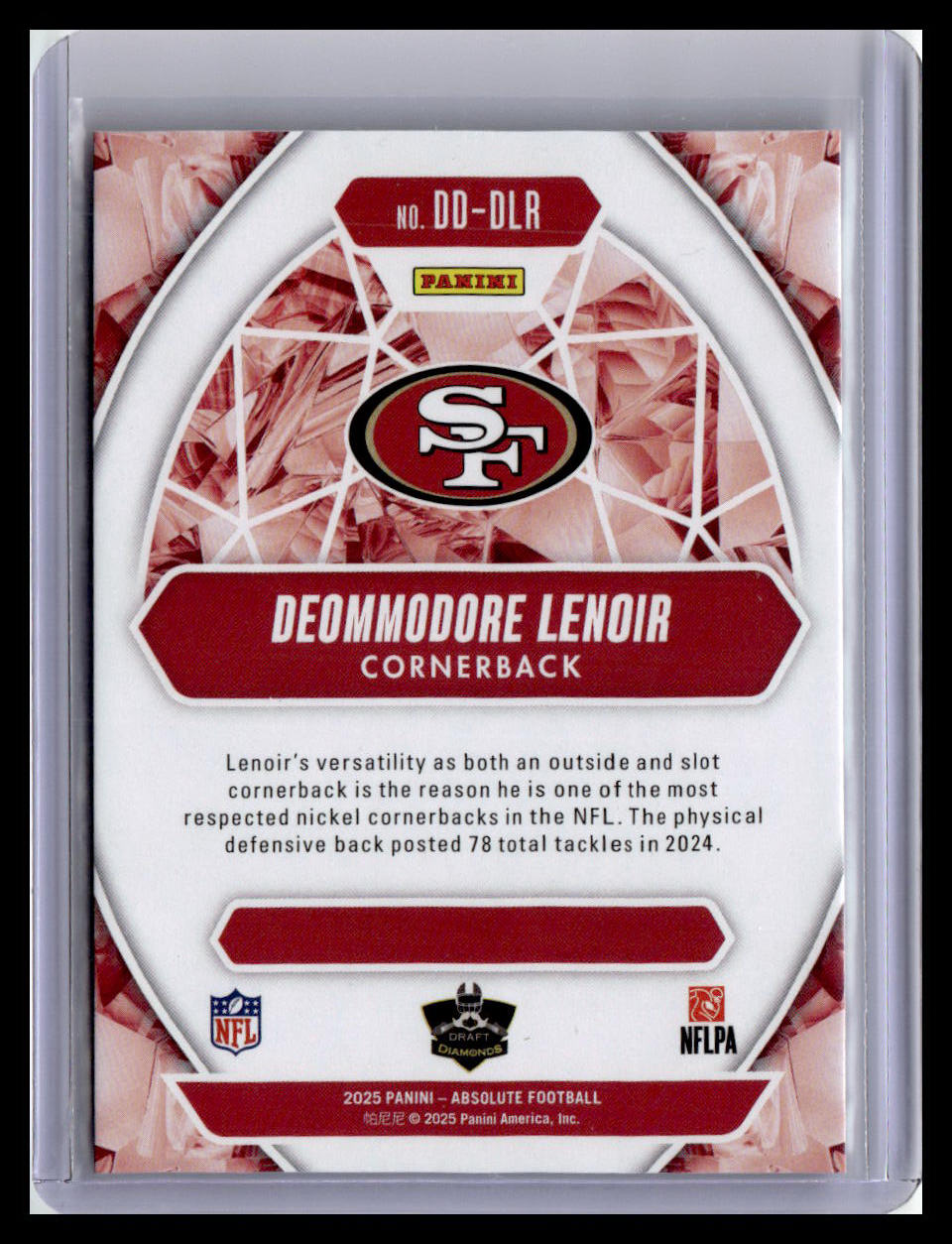 2025 Panini Absolute #DD-DLR Deommodore Lenoir Draft Diamonds