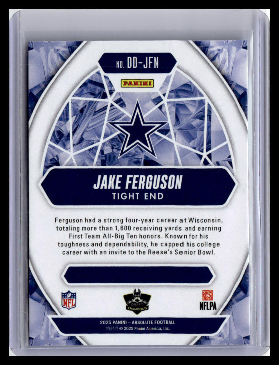 2025 Panini Absolute #DD-JFN Jake Ferguson Draft Diamonds