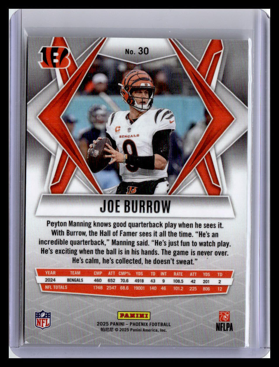 2025 Panini Phoenix #30 Joe Burrow