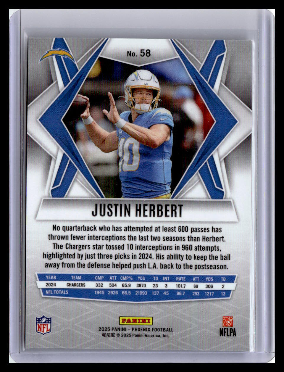 2025 Panini Phoenix #58 Justin Herbert