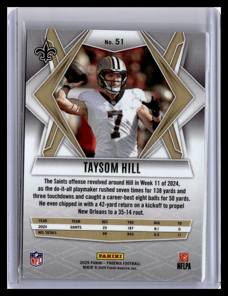 2025 Panini Phoenix #51 Taysom Hill