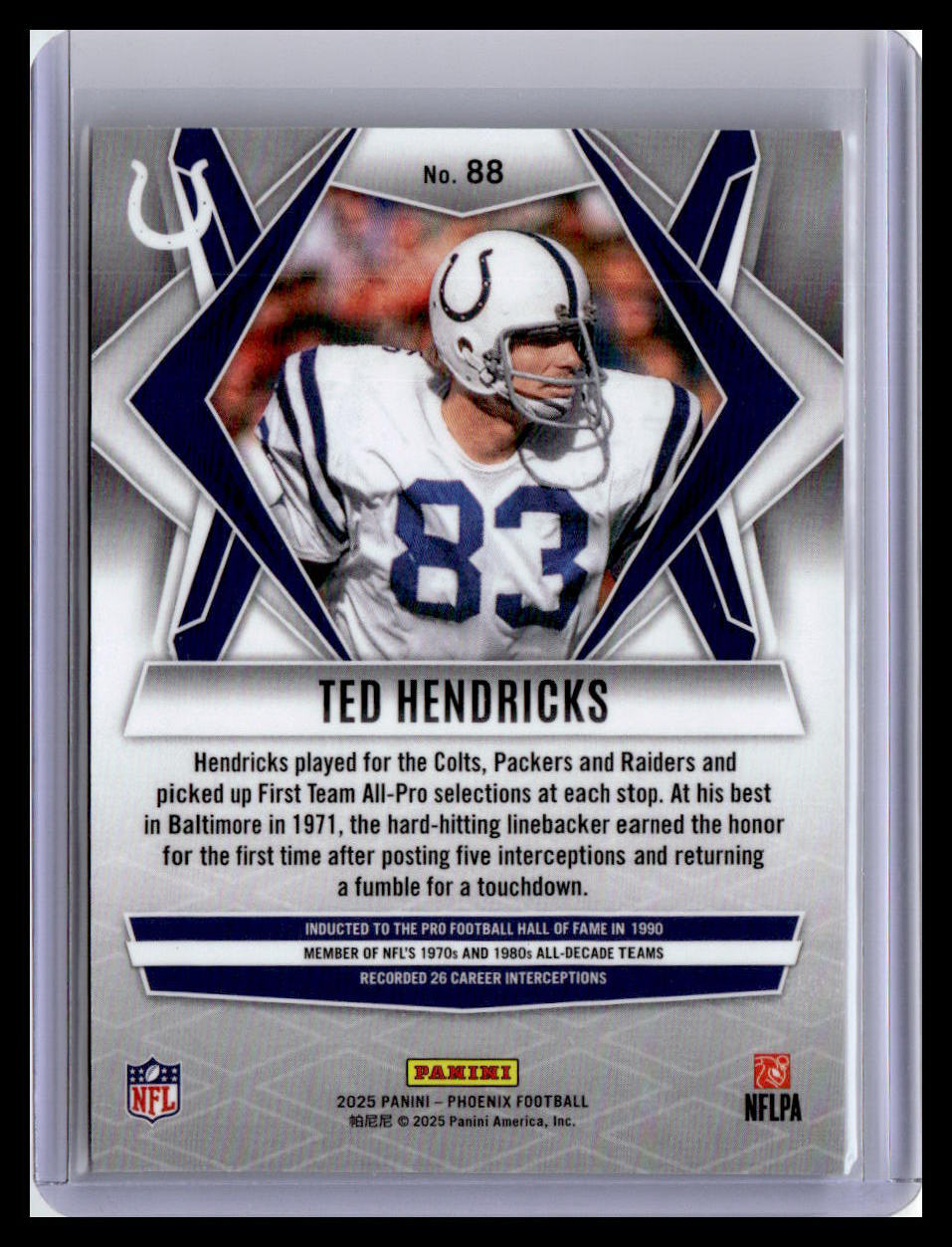 2025 Panini Phoenix #88 Ted Hendricks