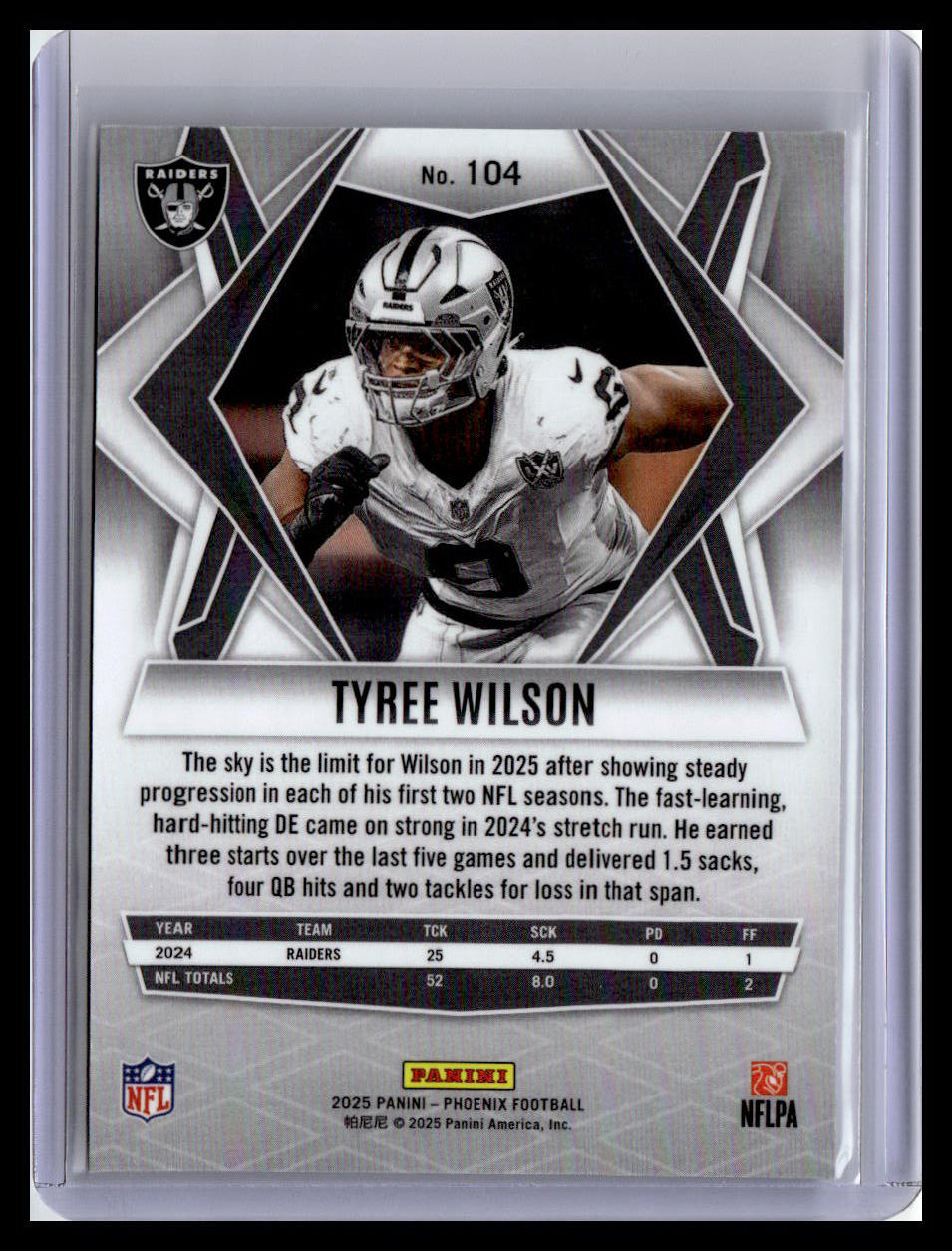 2025 Panini Phoenix #104 Tyree Wilson