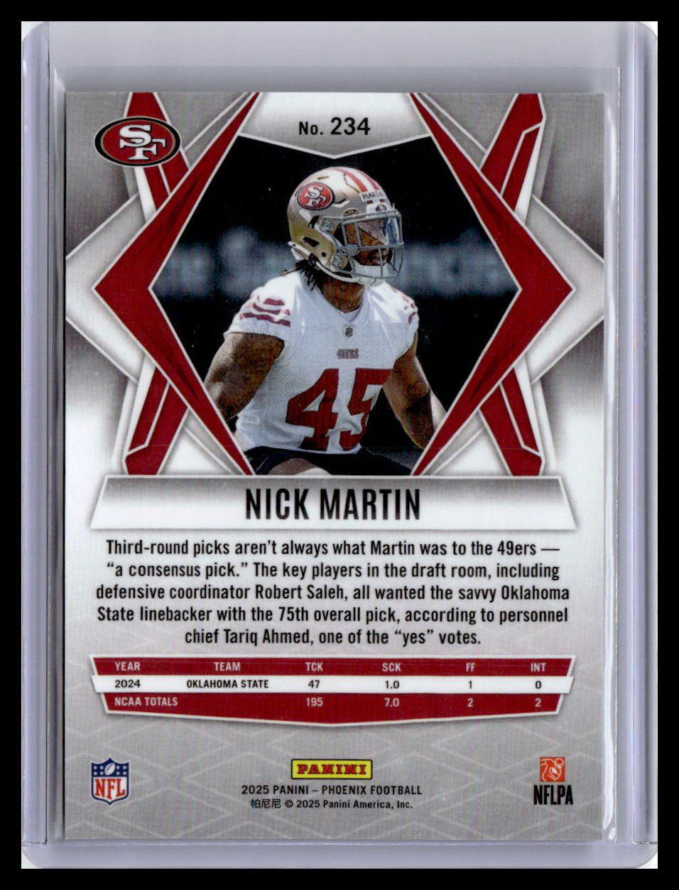 2025 Panini Phoenix #234 Nick Martin (RC)