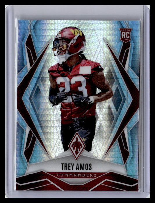 2025 Panini Phoenix #213 Trey Amos (RC) Silver Hyper Prizm