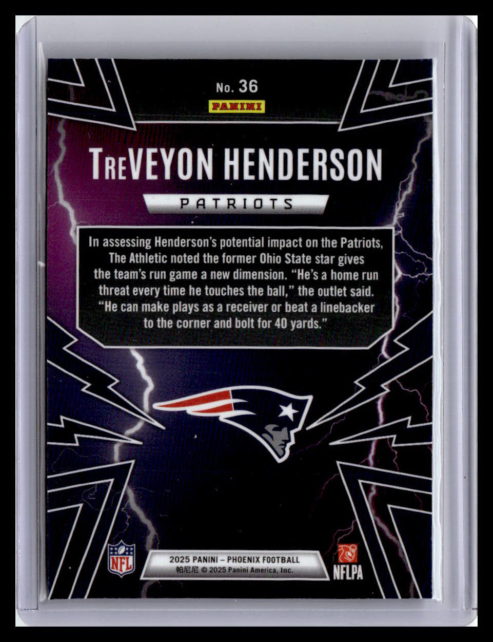 2025 Panini Phoenix #36 TreVeyon Henderson Thunderbirds