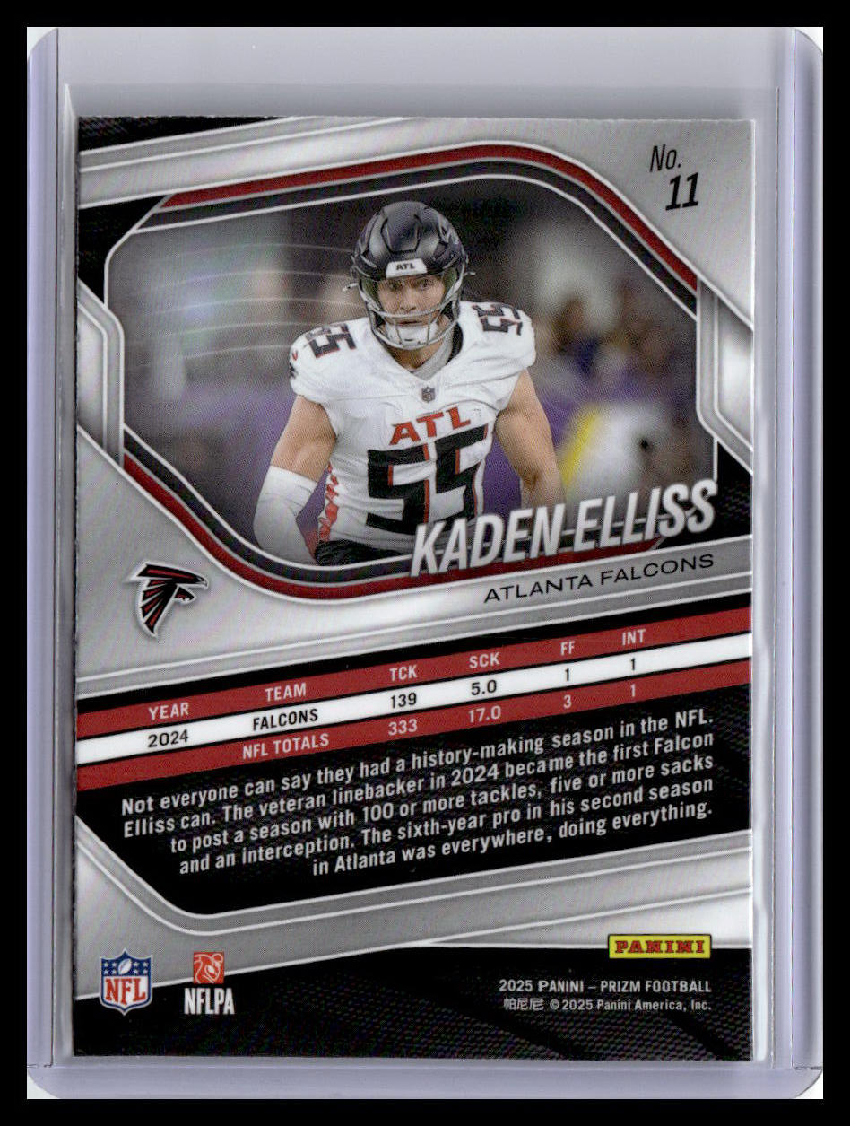 2025 Panini Prizm #11 Kaden Elliss