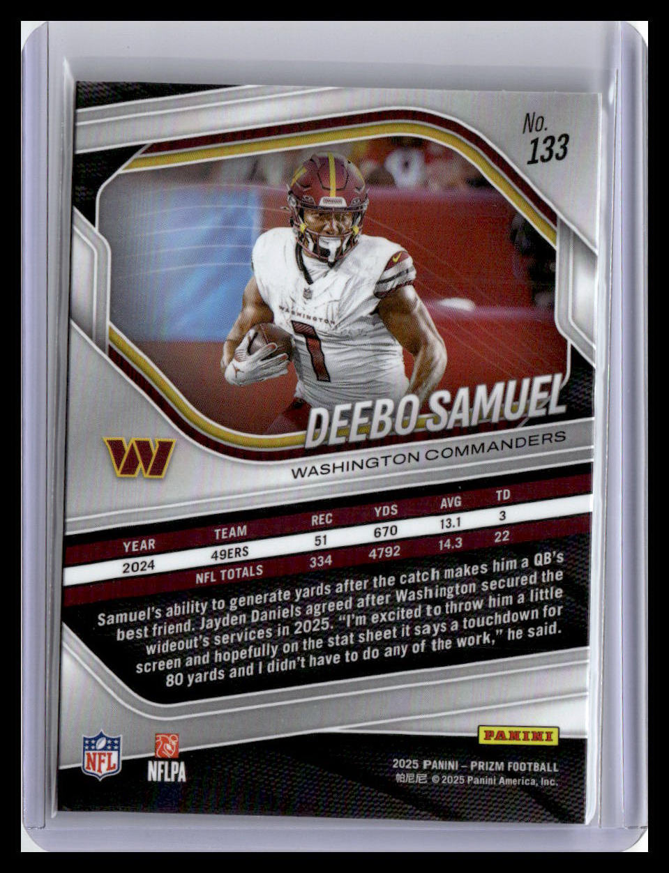 2025 Panini Prizm #133 Deebo Samuel