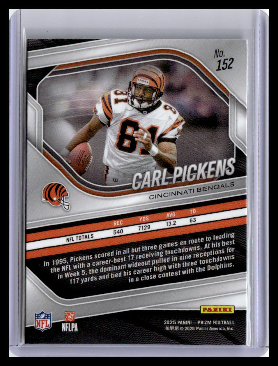 2025 Panini Prizm #152 Carl Pickens