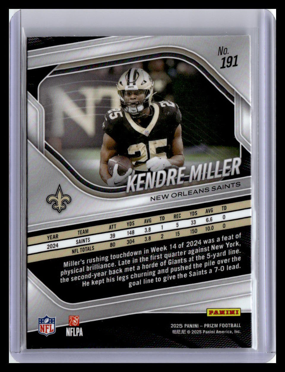 2025 Panini Prizm #191 Kendre Miller
