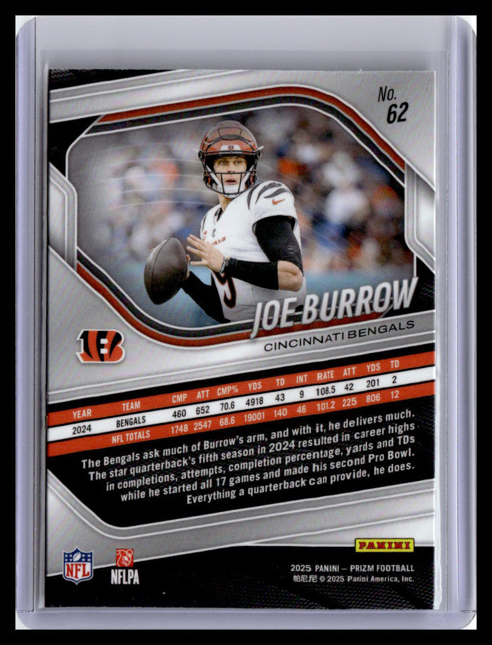 2025 Panini Prizm #62 Joe Burrow