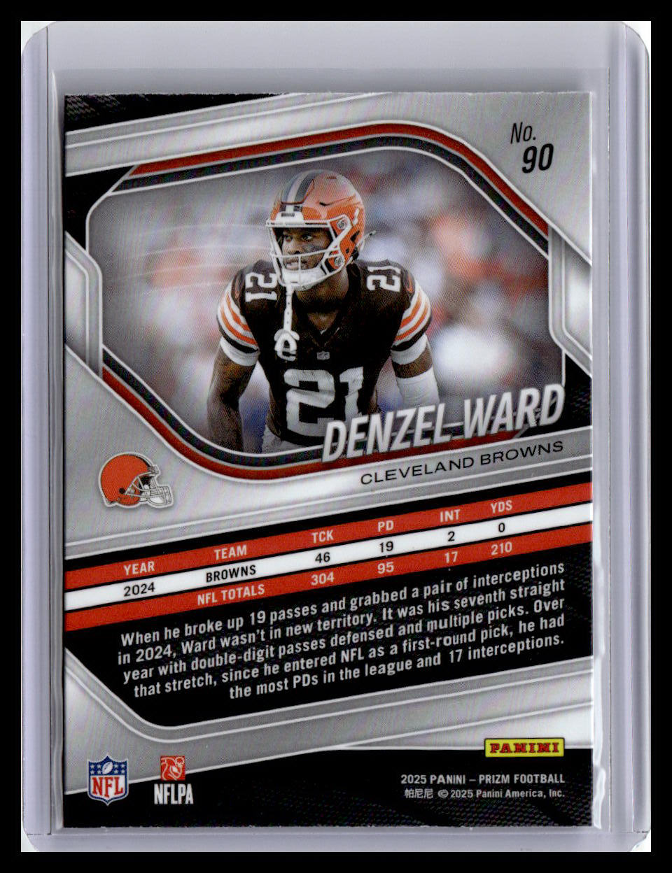 2025 Panini Prizm #90 Denzel Ward