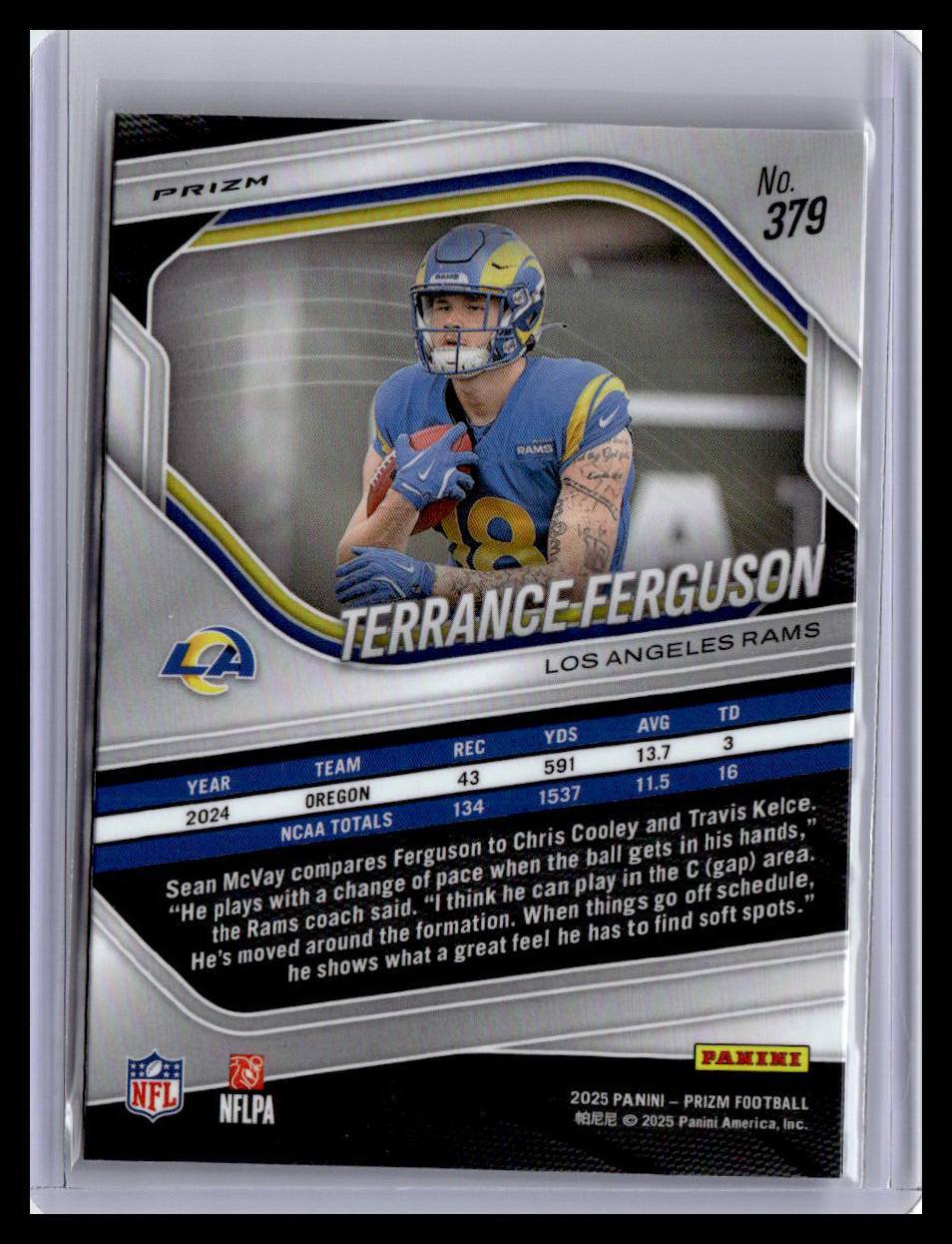 2025 Panini Prizm #379 Terrance Ferguson Lazer