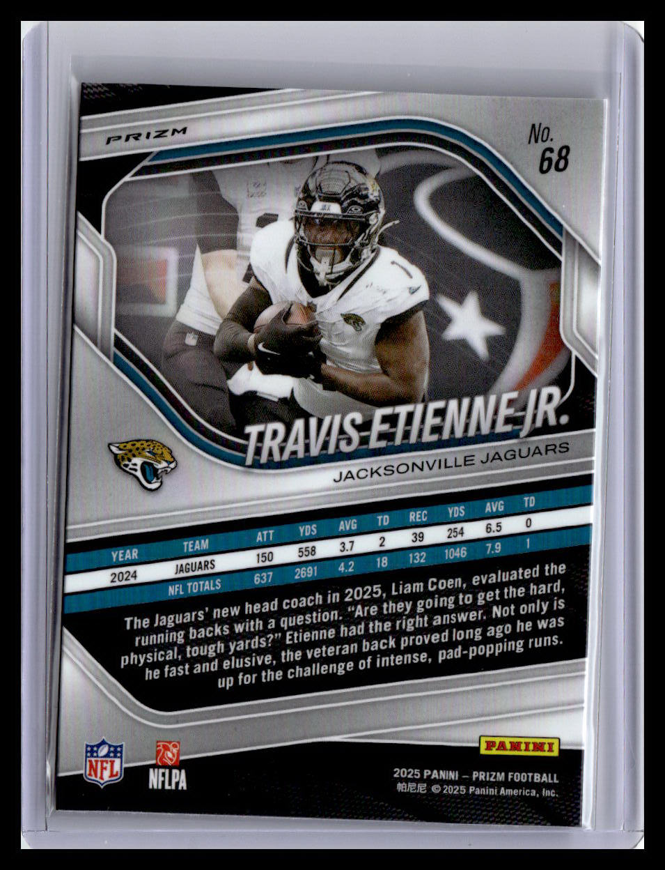 2025 Panini Prizm #68 Travis Etienne Jr. Lazer