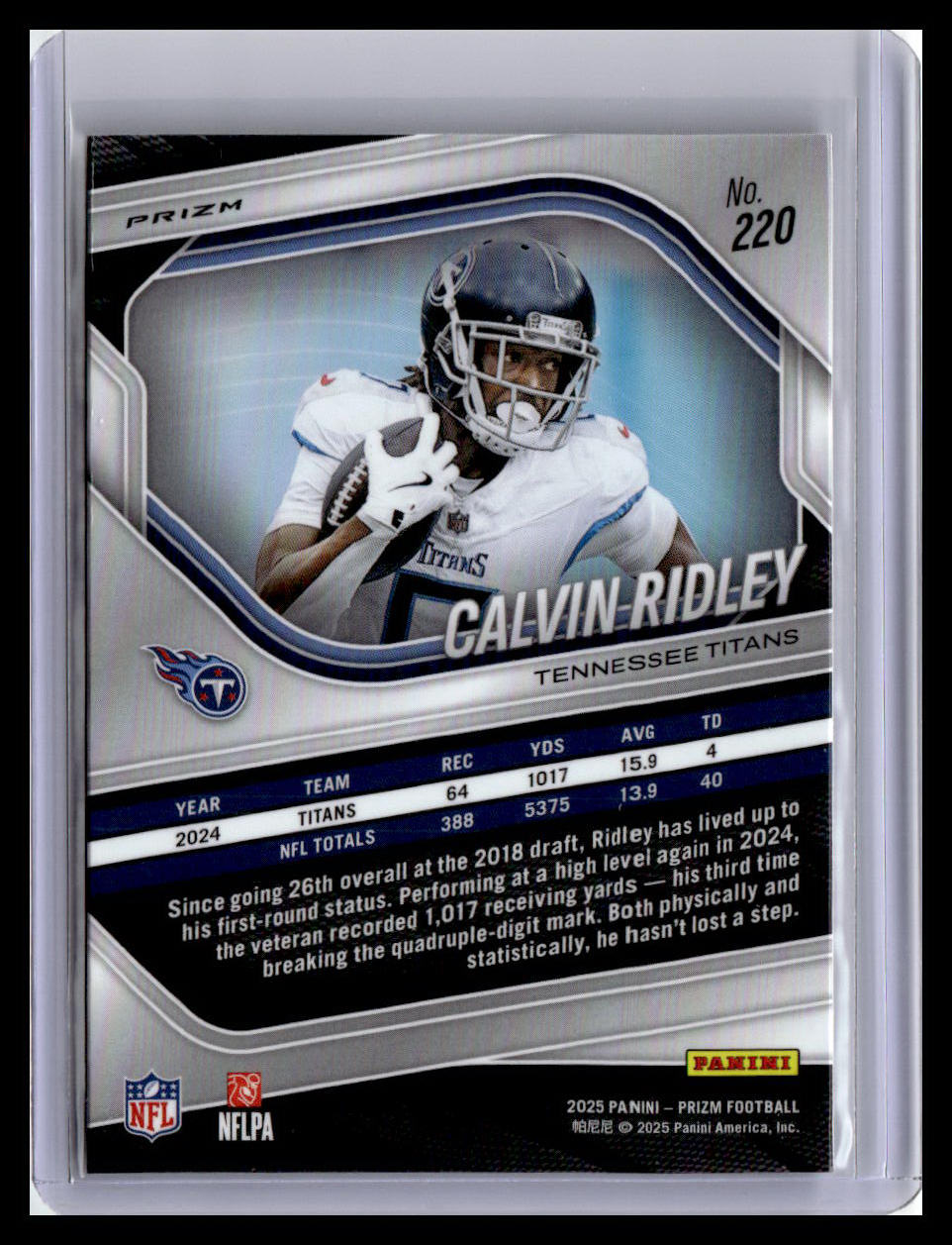 2025 Panini Prizm #220 Calvin Ridley Lazer