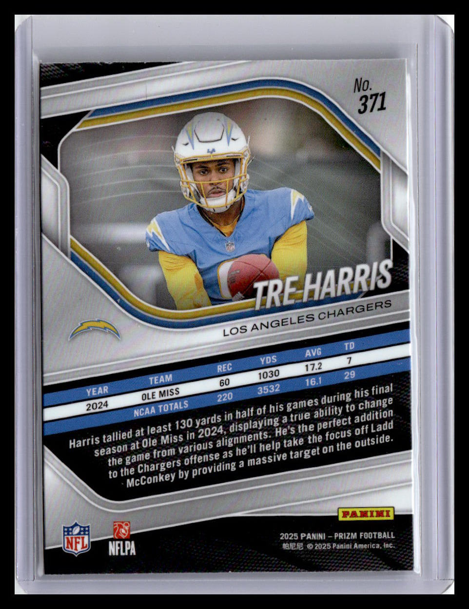 2025 Panini Prizm #371 Tre Harris (RC)