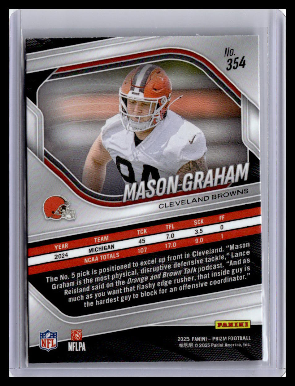 2025 Panini Prizm #354 Mason Graham