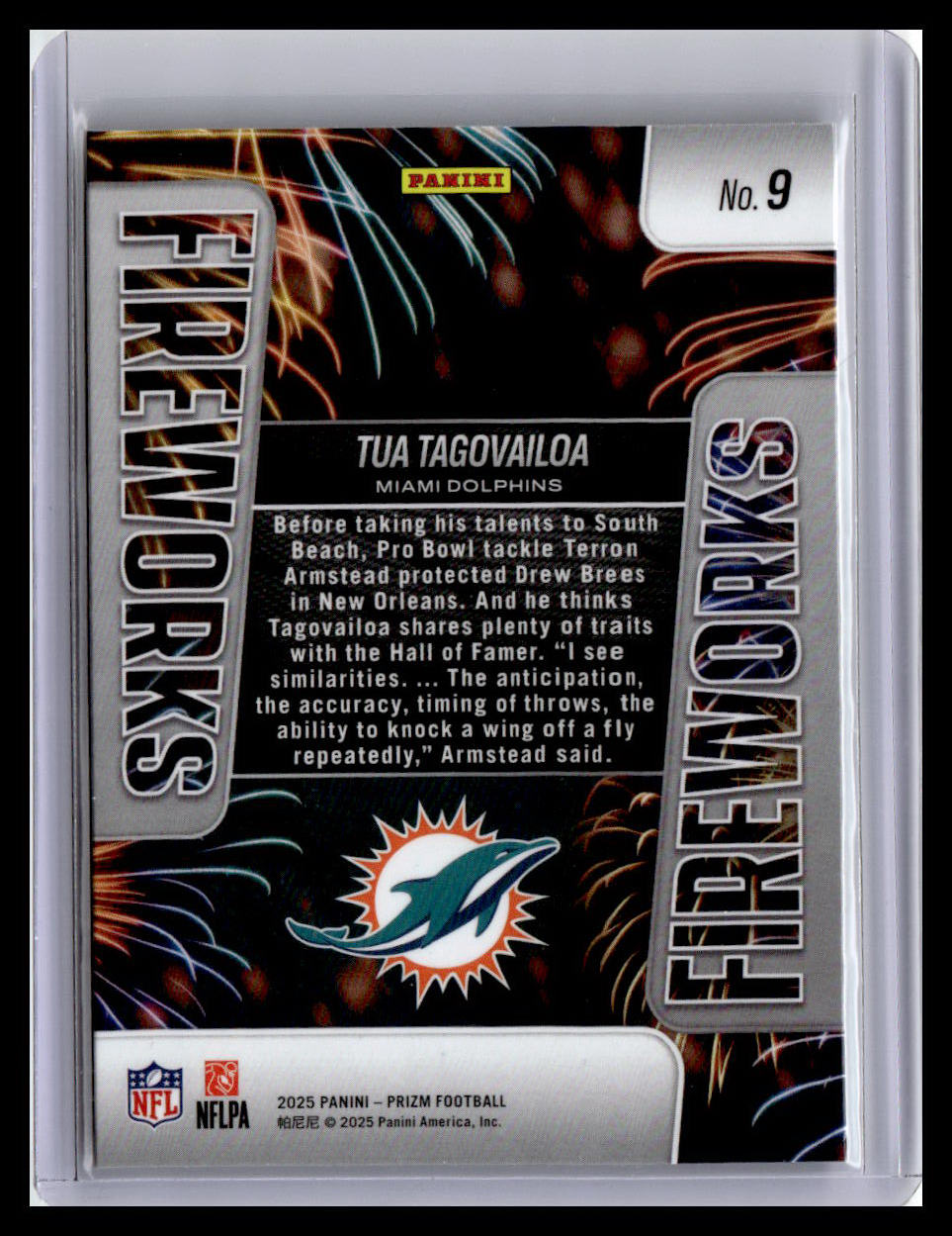 2025 Panini Prizm #9 Tua Tagovailoa Fireworks
