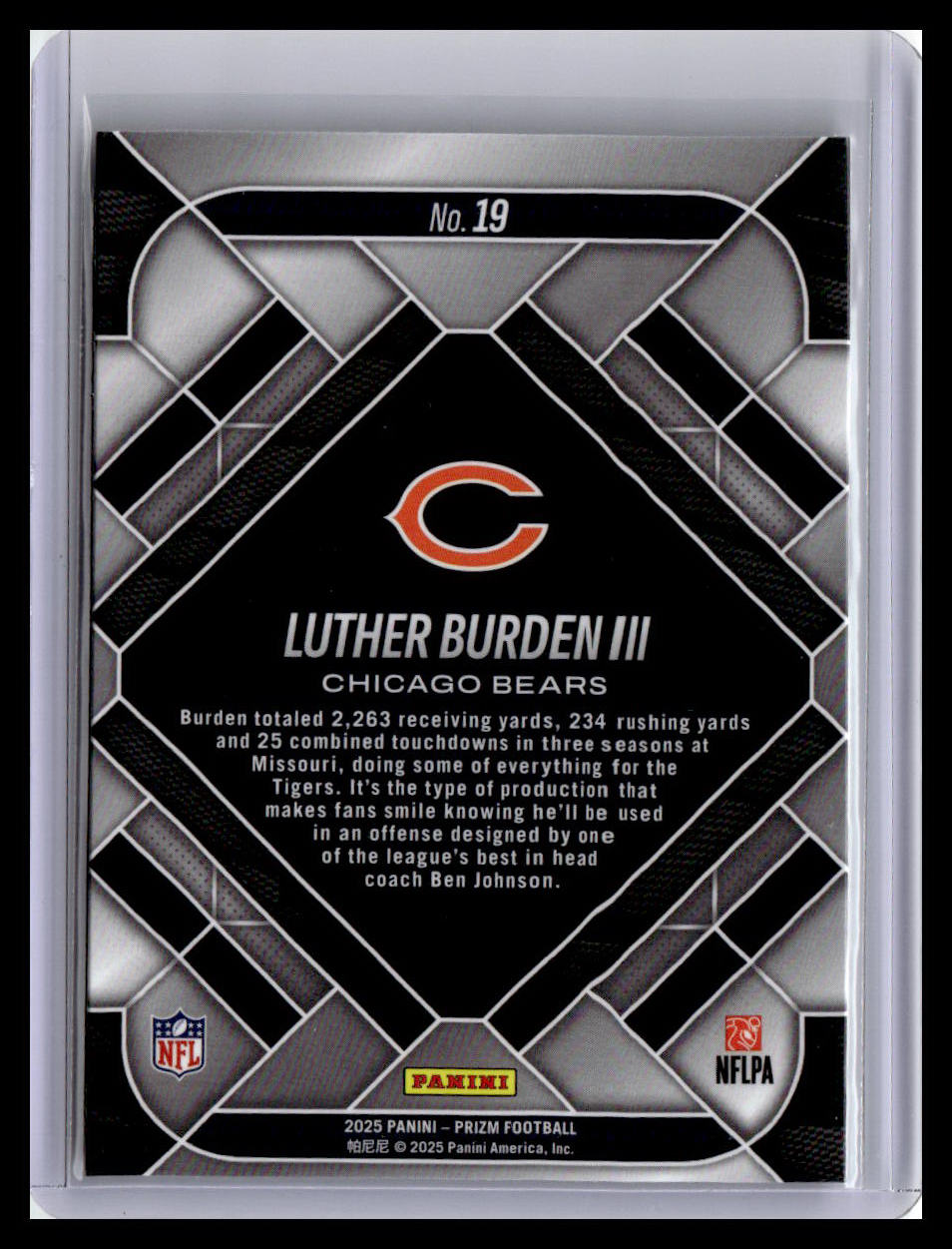 2025 Panini Prizm #19 Luther Burden III Emergent