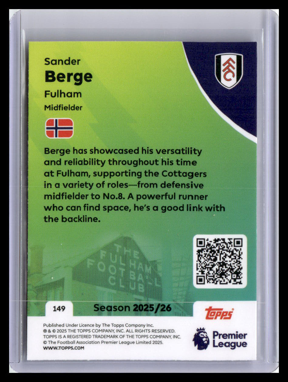 2025-26 Topps Premier League #149 Sander Berge