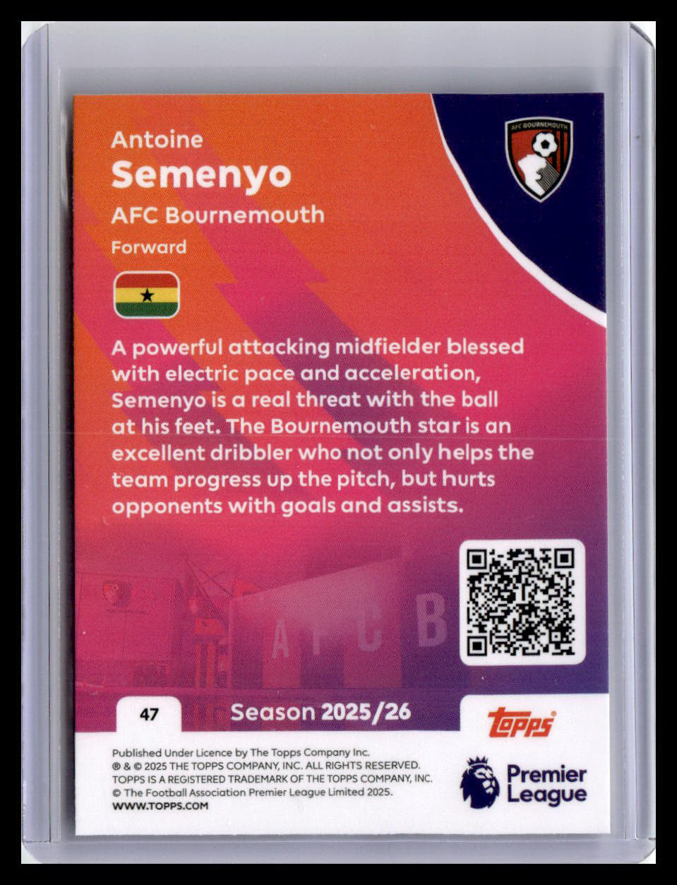 2025-26 Topps Premier League #47 Antoine Semenyo