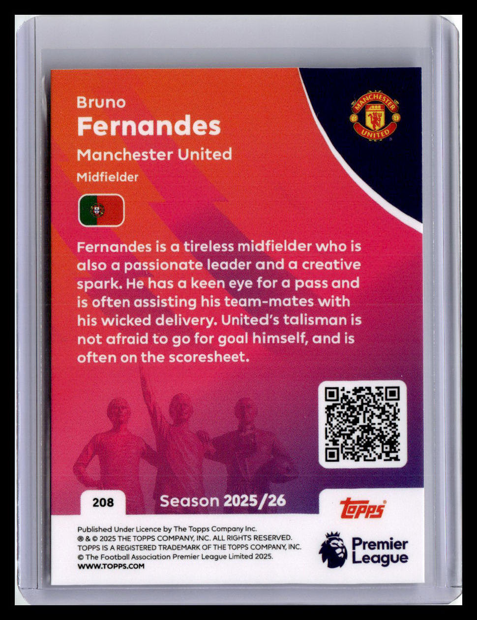 2025-26 Topps Premier League #208 Bruno Fernandes