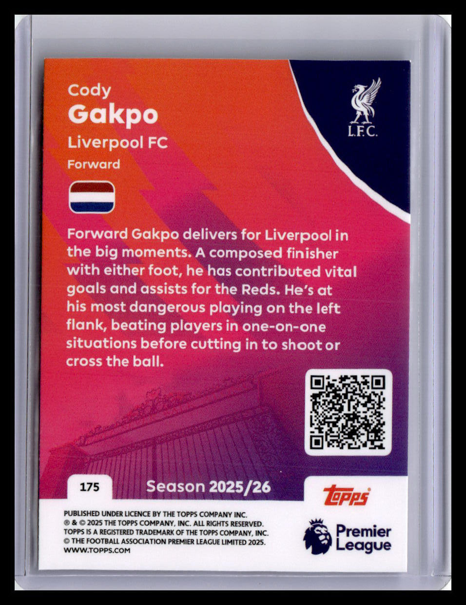 2025-26 Topps Premier League #175 Cody Gakpo