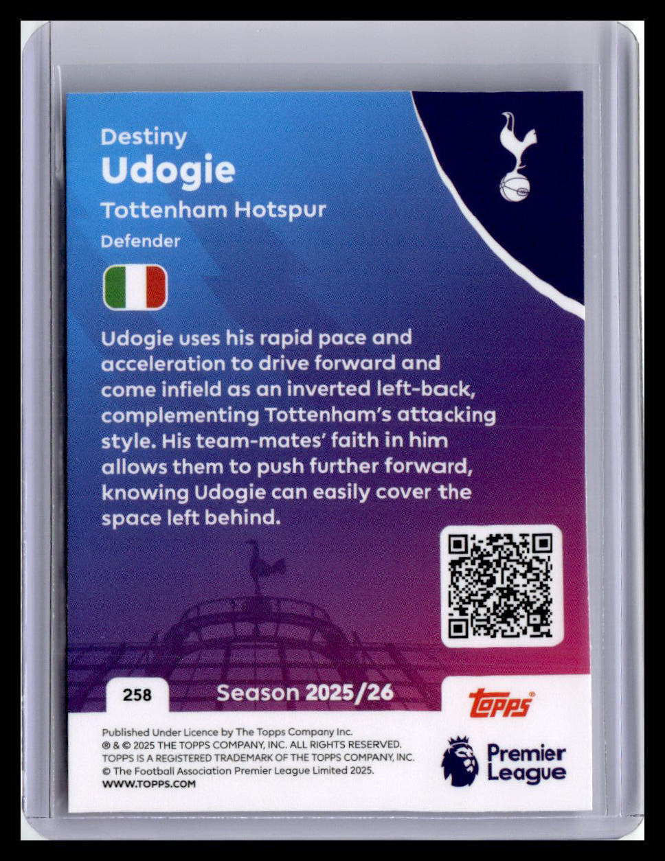 2025-26 Topps Premier League #258 Destiny Udogie