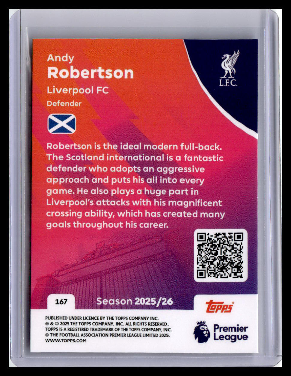 2025-26 Topps Premier League #167 Andy Robertson