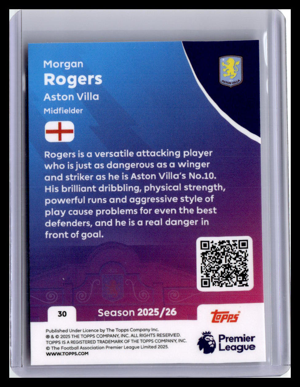 2025-26 Topps Premier League #30 Morgan Rogers