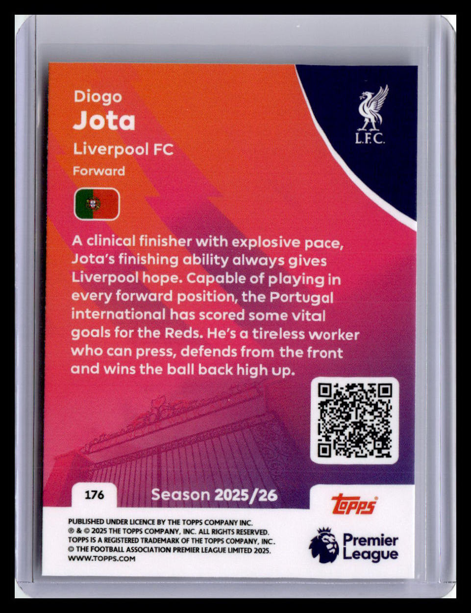 2025-26 Topps Premier League #176 Diogo Jota