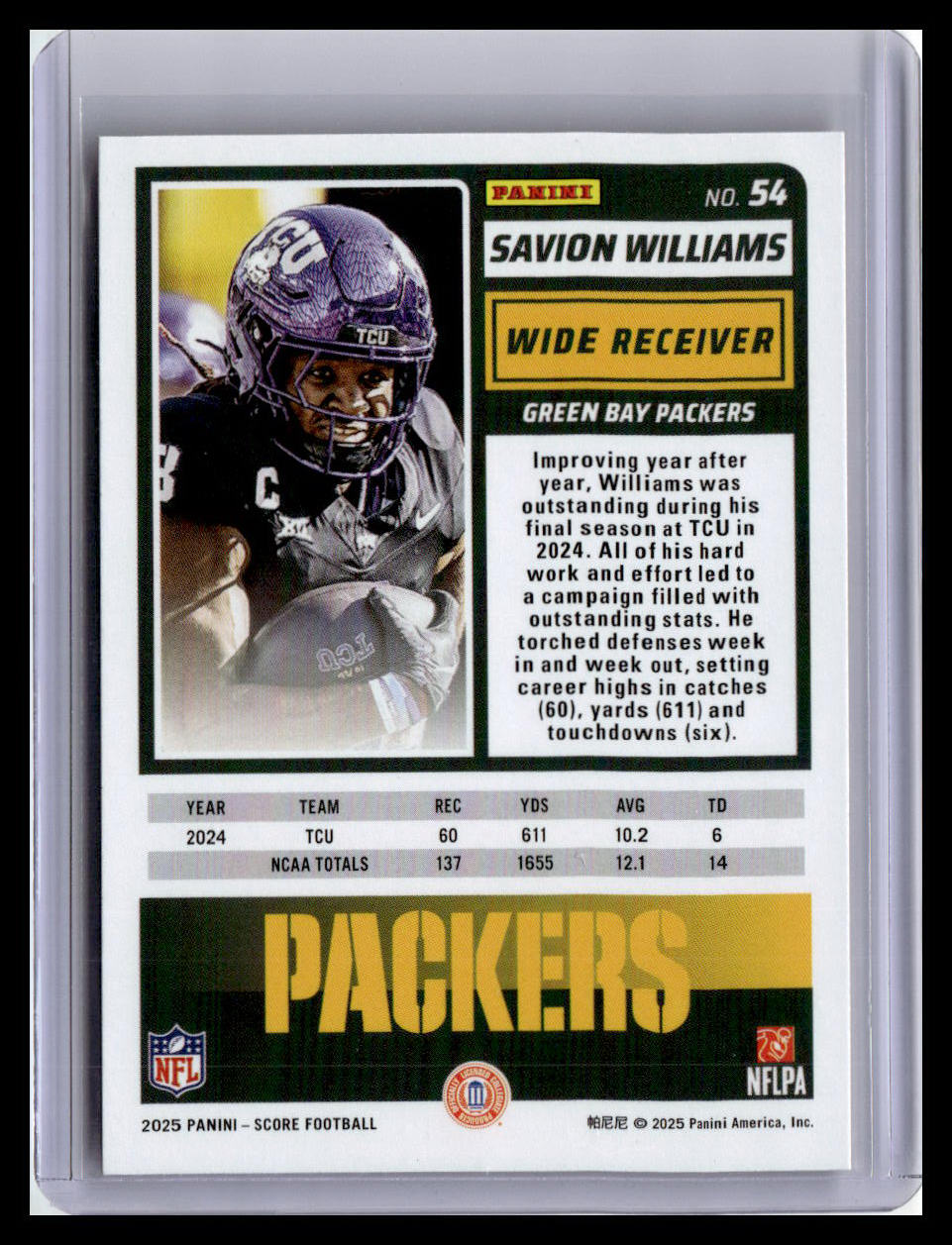 2025 Score #54 Savion Williams