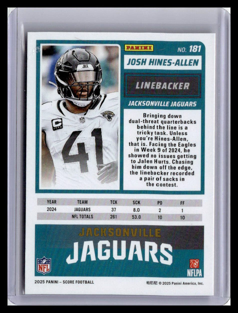 2025 Score-A-Treat #181 Josh Hines-Allen