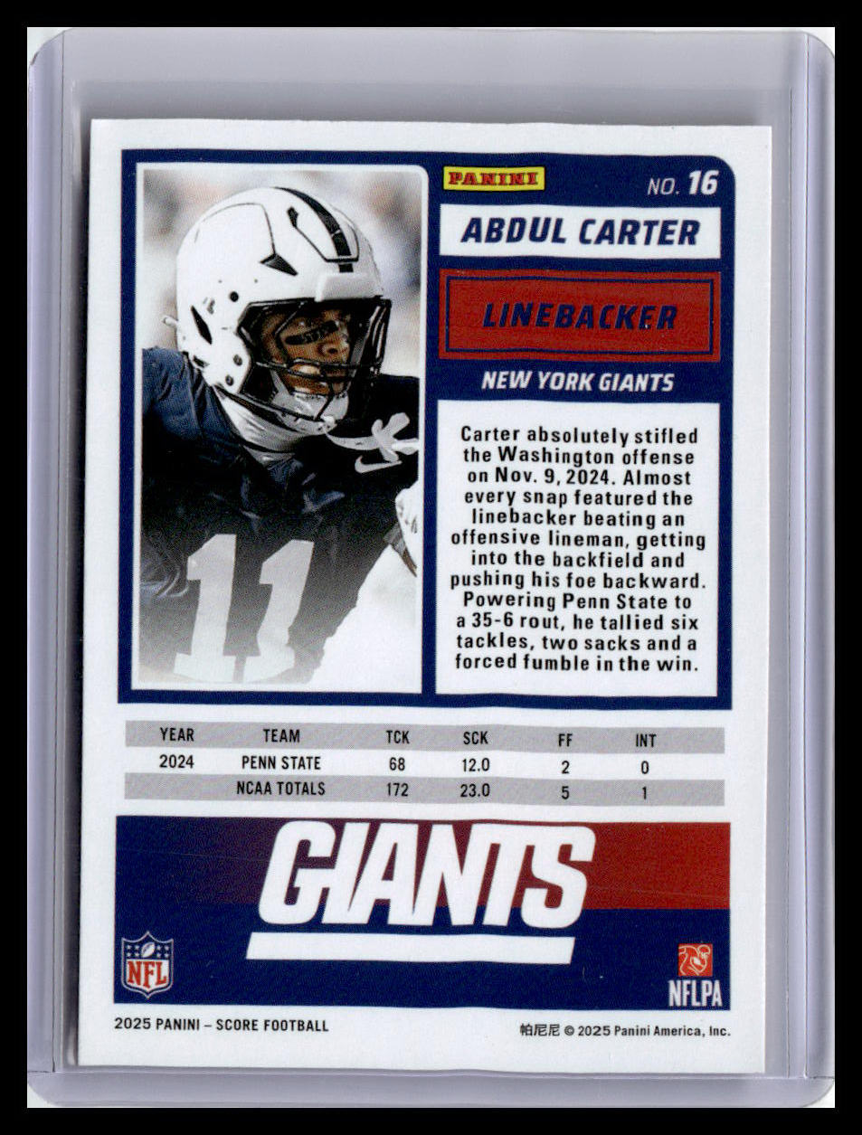 2025 Score-A-Treat #16 Abdul Carter