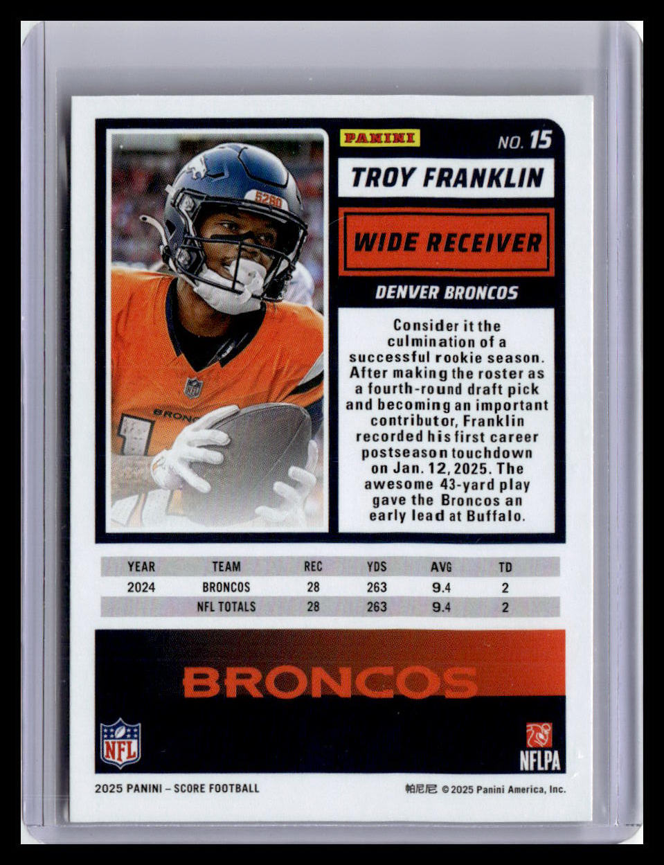 2025 Score-A-Treat #15 Troy Franklin