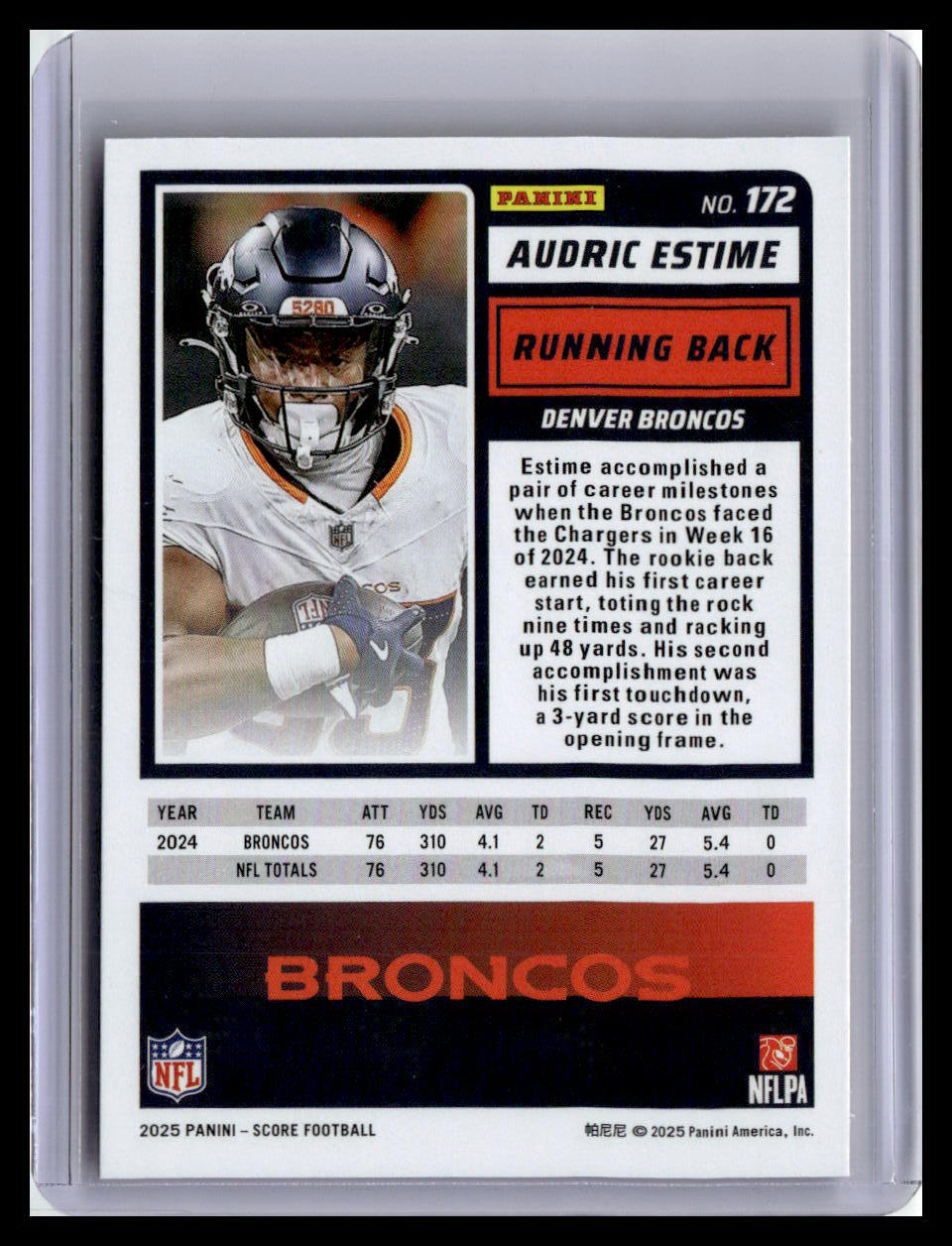 2025 Score-A-Treat #172 Audric Estime