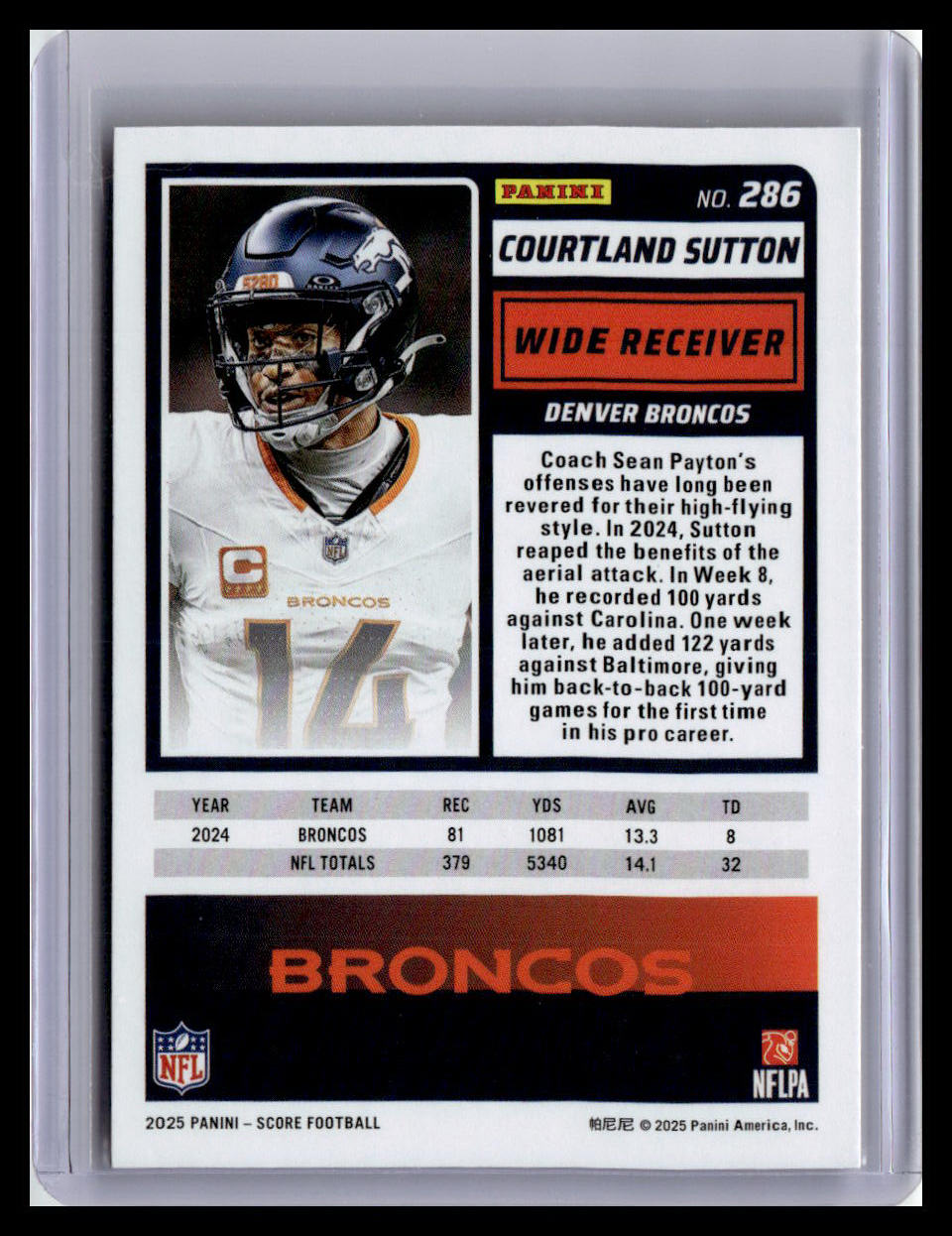 2025 Score-A-Treat #286 Courtland Sutton