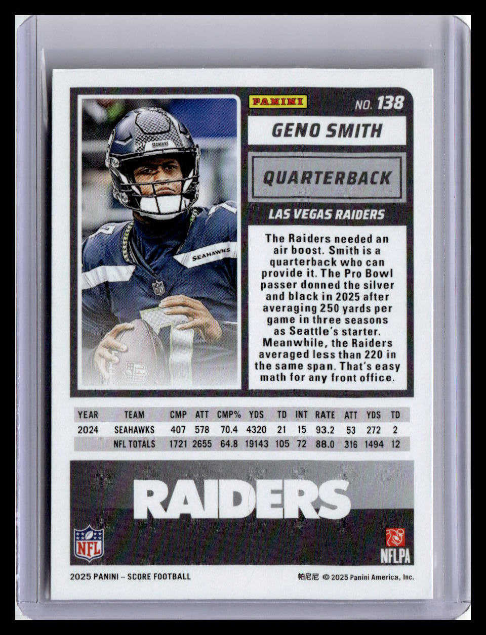 2025 Score-A-Treat #138 Geno Smith