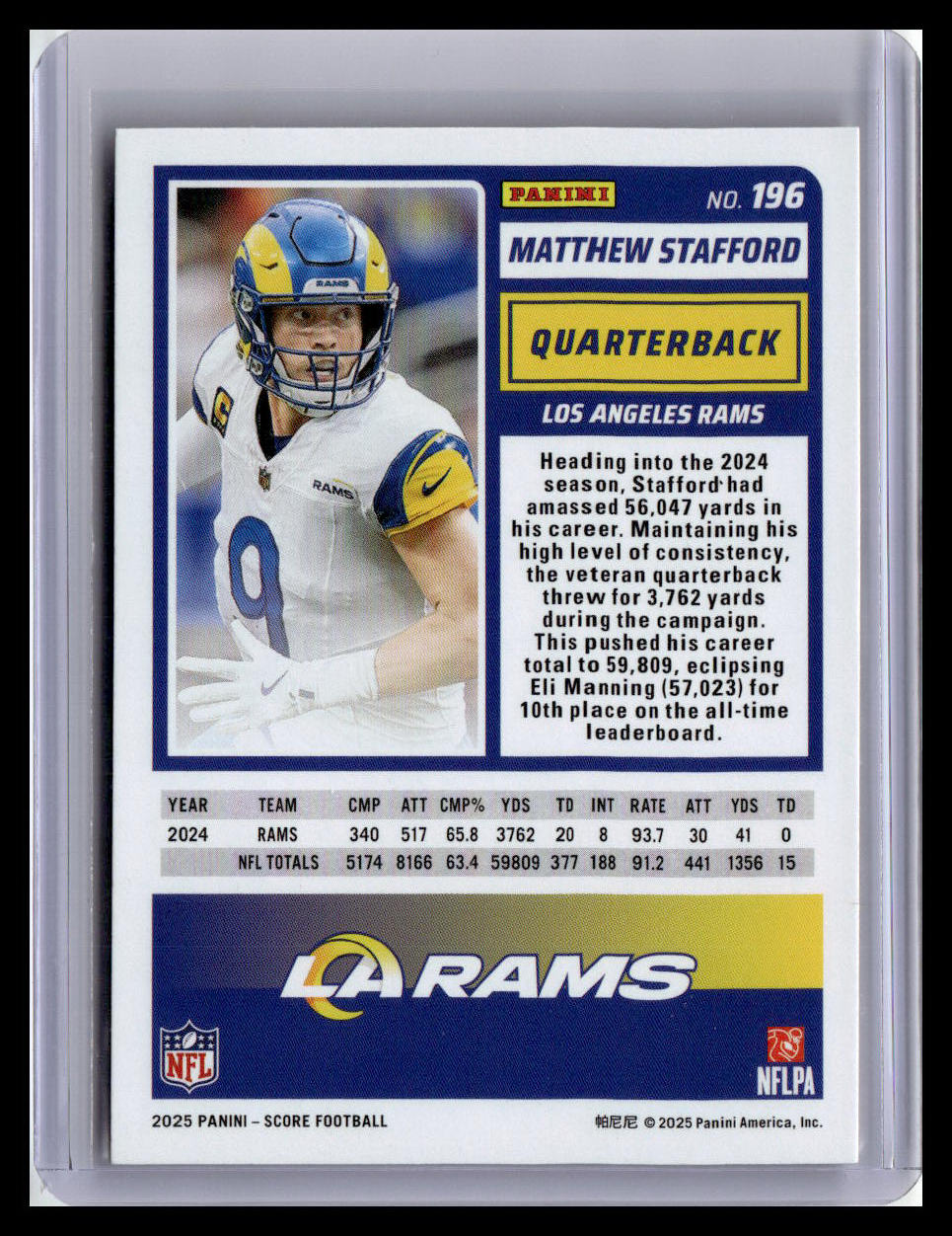 2025 Score-A-Treat #196 Matthew Stafford