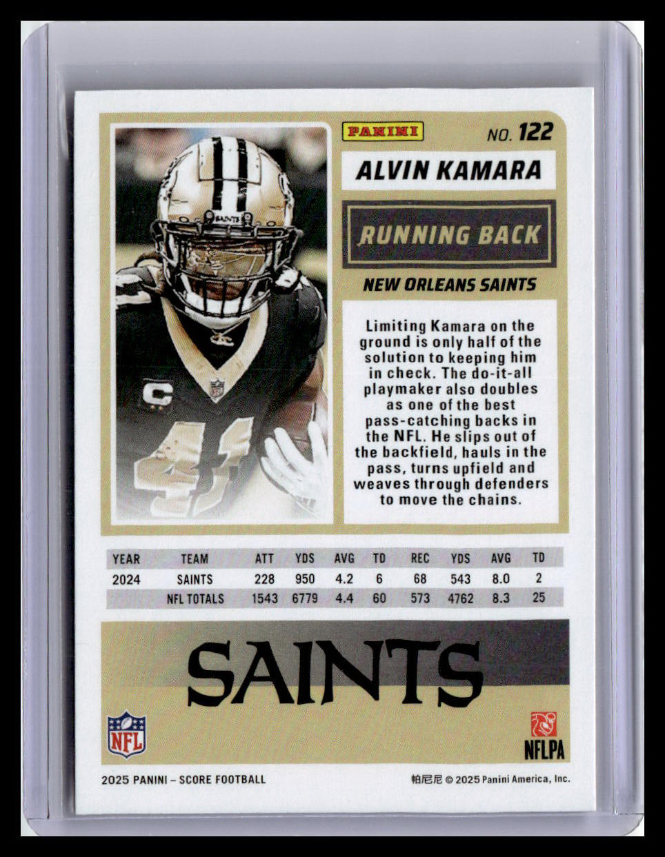 2025 Score-A-Treat #122 Alvin Kamara