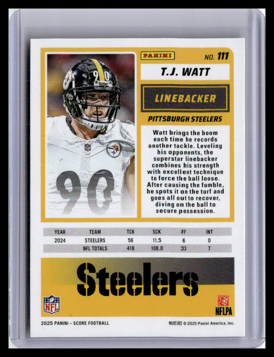2025 Score-A-Treat #111 T.J. Watt